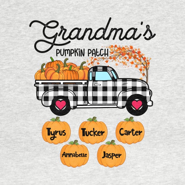 Grandma's Pumpkin Patch Truck Art, Happy Halloween Shirt, Fall Shirt, Grandma Birthday Gift, Personalized by Merricksukie3167